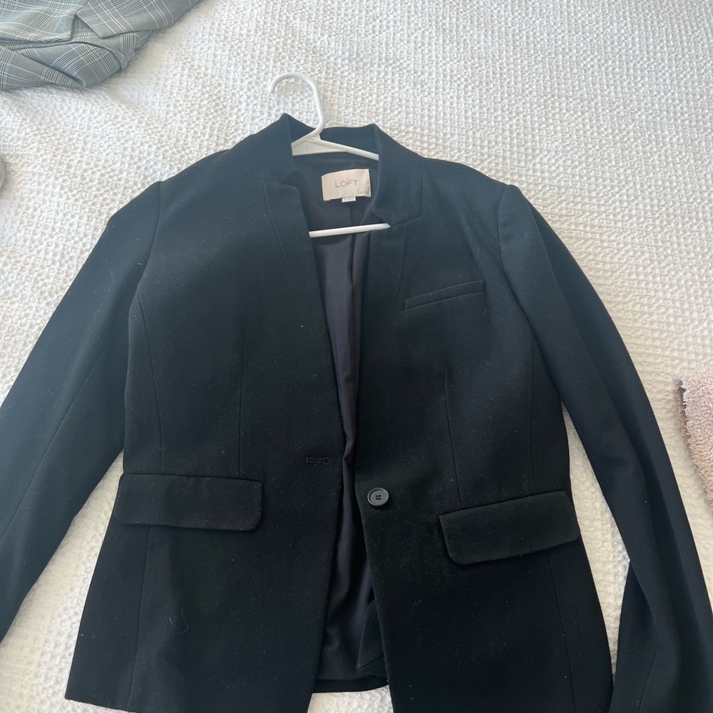 Petite Ann Taylor Loft Black Blazer